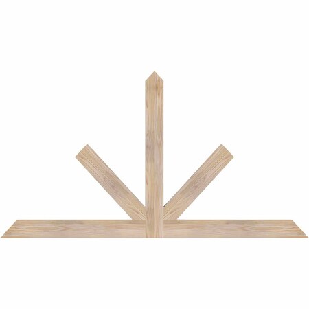 Ekena Millwork Saratoga Smooth Timber Gable Bracket, Douglas Fir, 60"W x 32"H x 1 1/2"D x 3 1/2"F, 13/12 Pitch GBW060X32X0204SAR00SDF